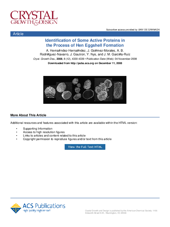 (PDF) Identification of Some Active Proteins in the Process of Hen ...