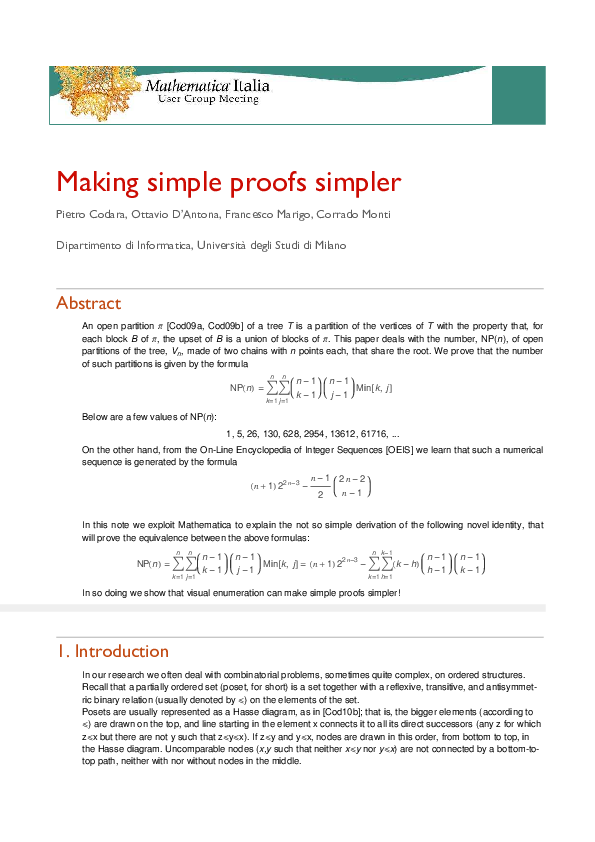 (PDF) Making simple proofs simpler