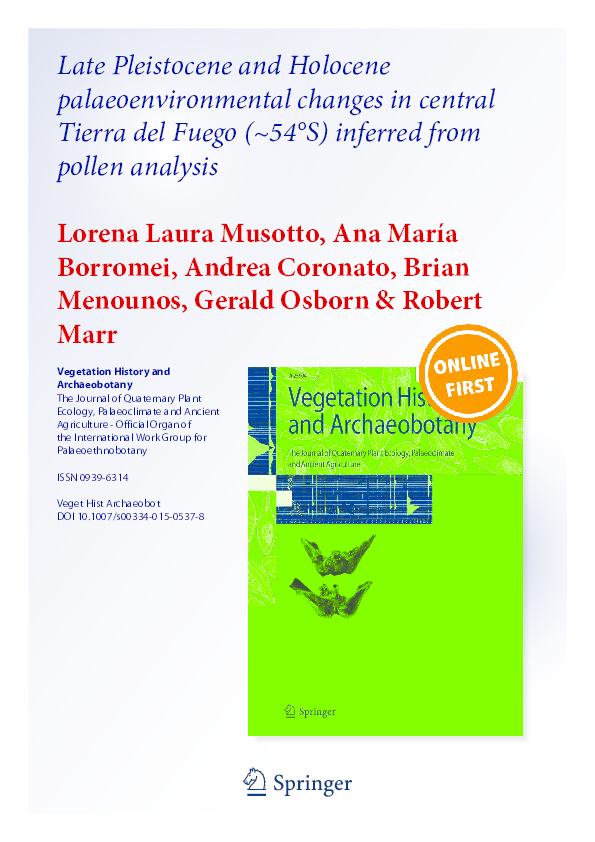 (PDF) Late Pleistocene and Holocene palaeoenvironmental changes in ...