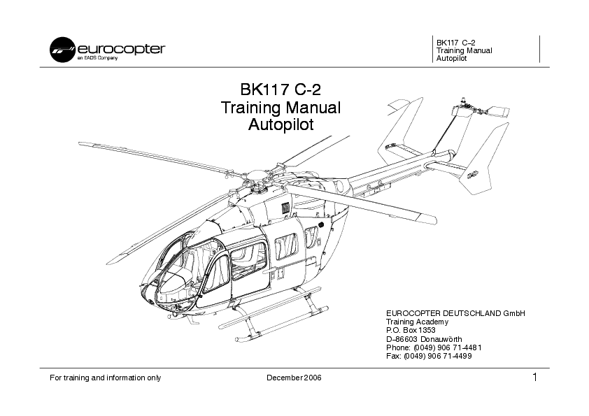 (PDF) BK117 C2 Training Manual Autopilot BK117 C2 Training Manual