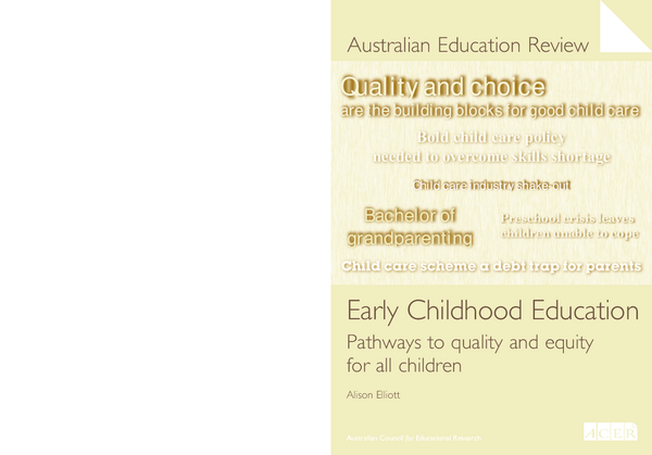 (PDF) Early Childhood Education : Pathways to Quality and Equity for ...