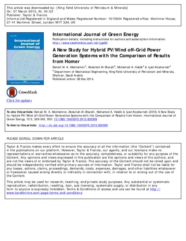 (PDF) A New Study for Hybrid PV/Wind off-Grid Power Generation Systems ...