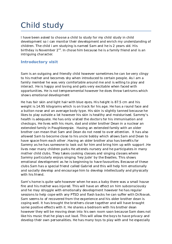 (DOC) Child study