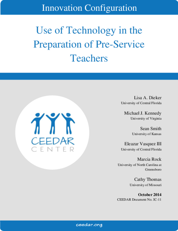 (PDF) Use of Technology in the Preparation of Pre-Service Teachers
