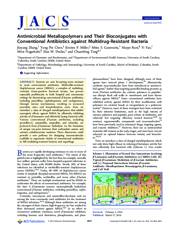 (PDF) Antimicrobial Metallopolymers and Their Bioconjugates with