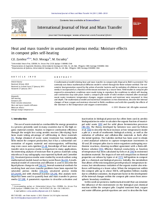 (PDF) Heat and mass transfer in unsaturated porous media: Moisture ...