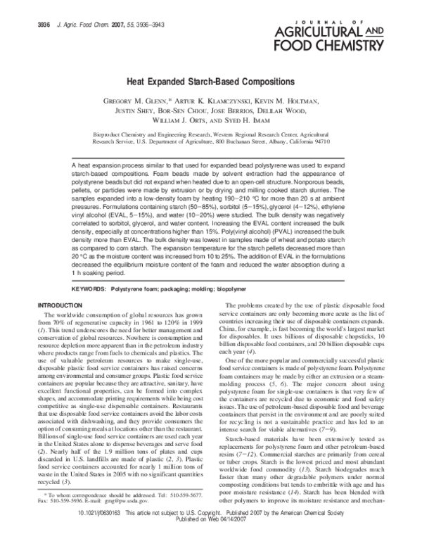 (PDF) Heat Expanded Starch-Based Compositions