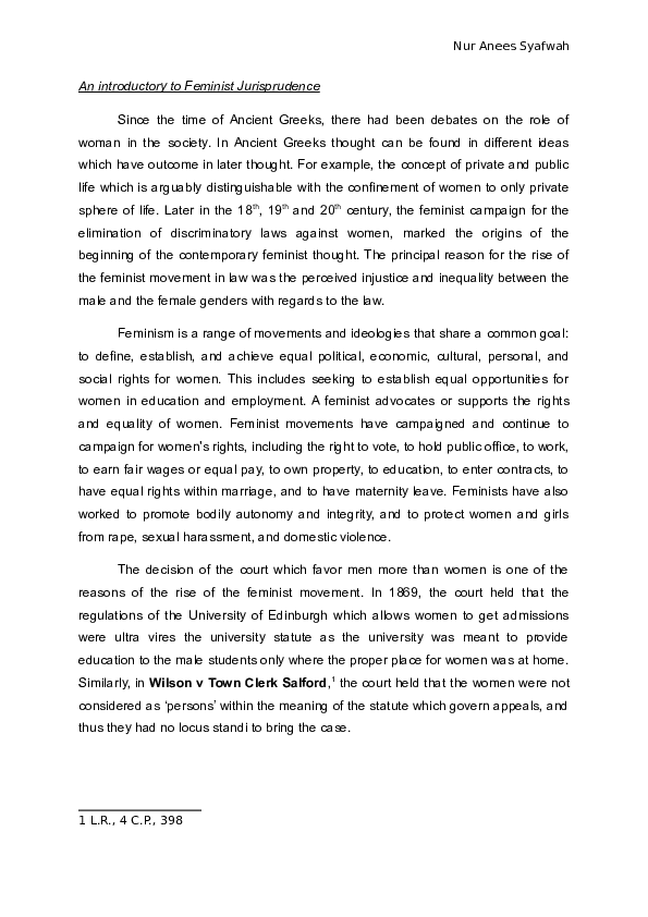 History of feminist jurisprudence image