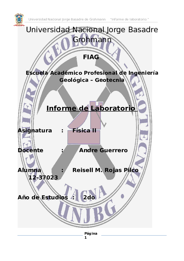 Universidad Nacional Jorge Basadre Grohmann FIAG