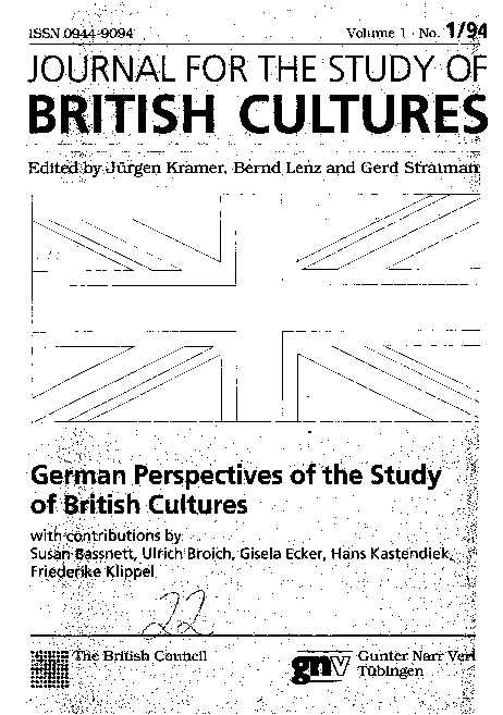 PDF) BRITISH CULTURES German Perspectives of the Study of British 