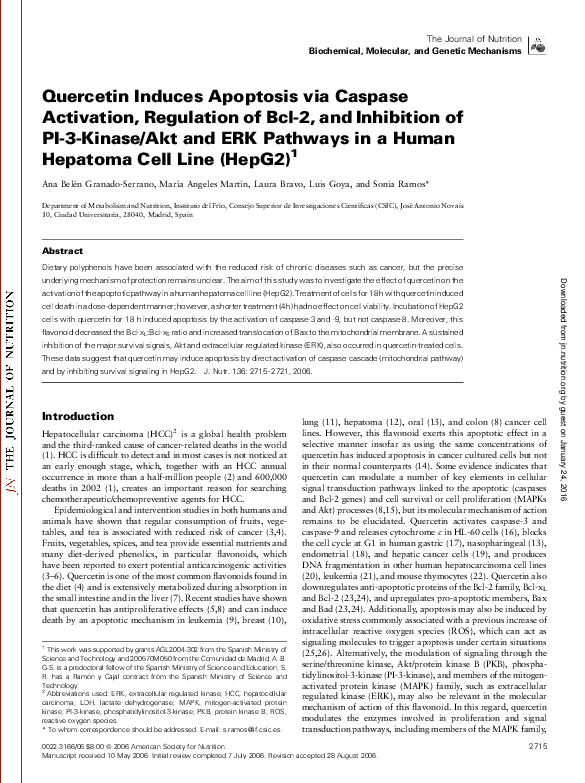 (PDF) The role of activated MEK-ERK pathway in quercetin-induced growth ...