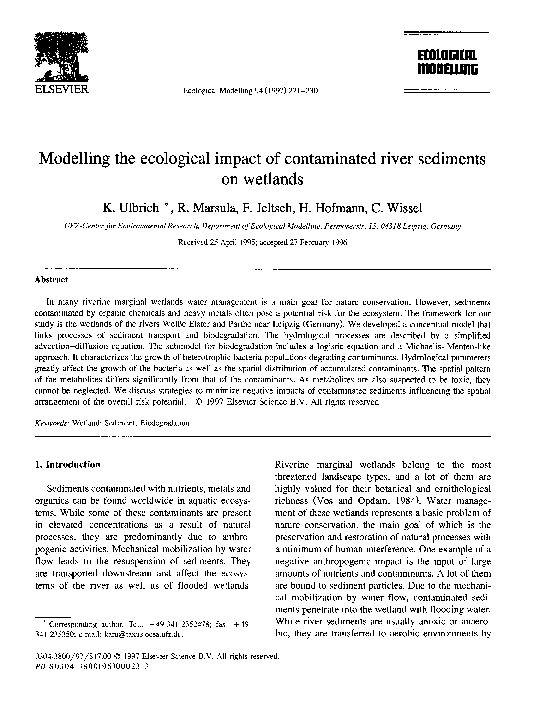 (PDF) Modelling possible impacts of river sediments on a watered meadow ...