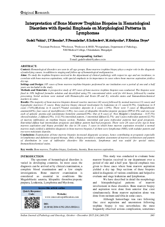 (PDF) Interpretation of Bone Marrow Trephine Biopsies in Hematological ...