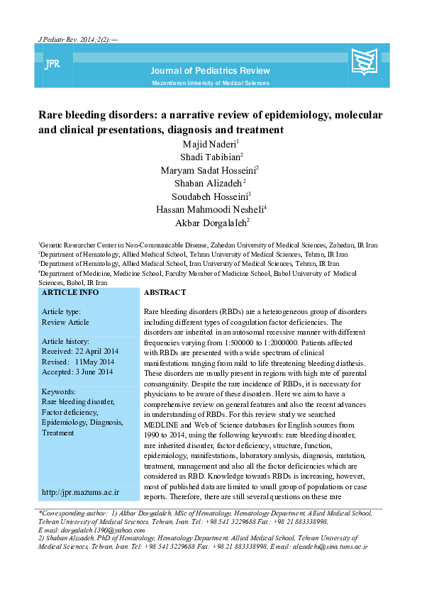Bleeding disorders thesis 08 picture