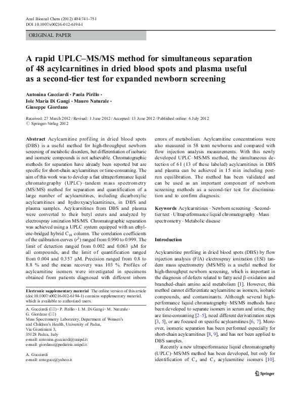(PDF) A rapid UPLC–MS/MS method for simultaneous separation of 48 ...