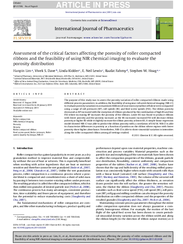(PDF) Assessment of the critical factors affecting the porosity of ...
