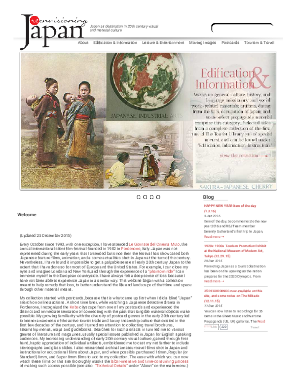 (PDF) Re-Envisioning Japan: Japan as Destination in 20th Century Visual ...