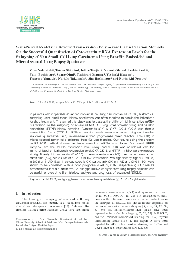 (PDF) Semi-Nested Real-Time Reverse Transcription Polymerase Chain ...