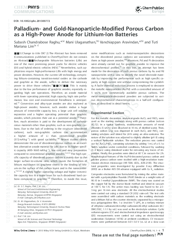 (PDF) Palladium- and Gold-Nanoparticle-Modified Porous Carbon as a High ...