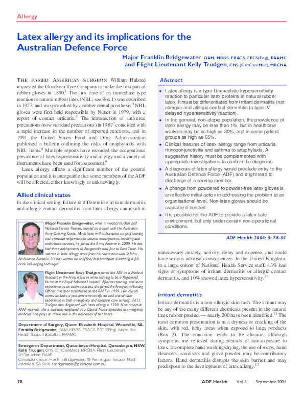 (PDF) Latex allergy in spina bifida patients Enrique Ventureyra