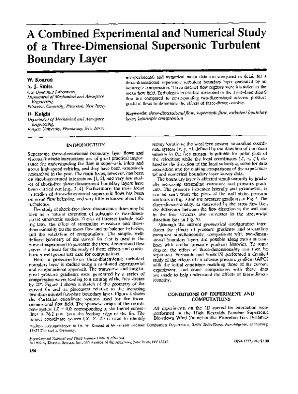 (PDF) A combined experimental and numerical study of a three ...