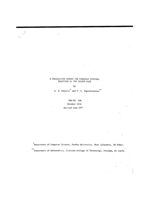 (PDF) A collocation method for Fredholm integral equations of the ...