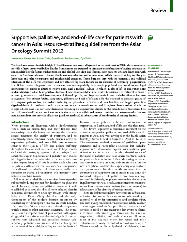 (PDF) Supportive, palliative, and end-of-life care for patients with ...