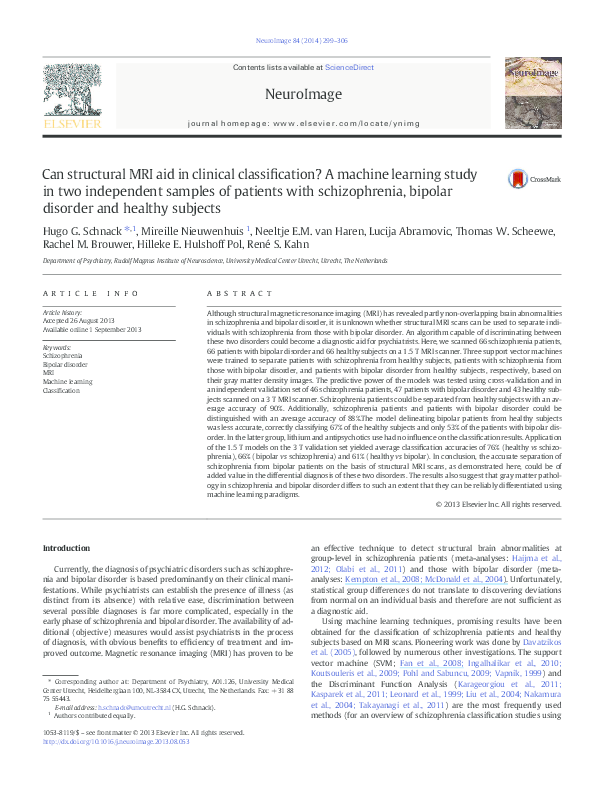 (PDF) Can structural MRI aid in clinical classification? A machine ...