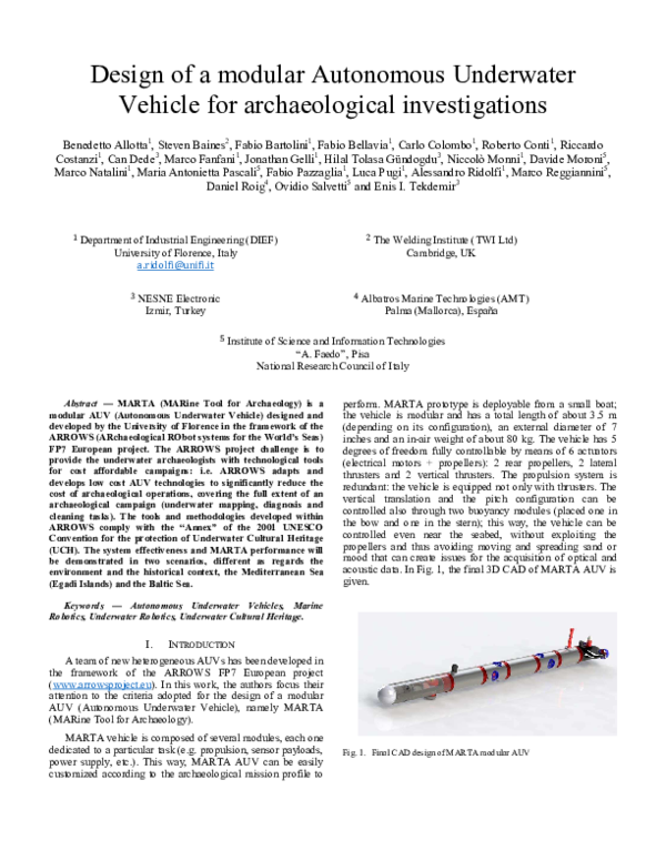 (PDF) Design of a modular Autonomous Underwater Vehicle for ...