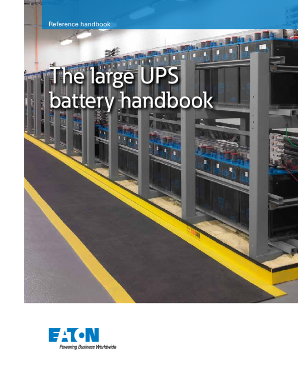(PDF) The large UPS battery handbook Reference handbook shepherd