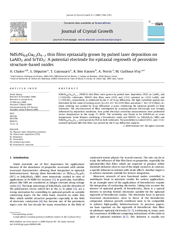 (PDF) NdSrNi0.8Cu0.2O4−δ thin films epitaxially grown by pulsed laser ...