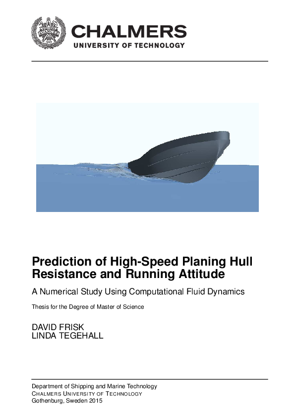 PDF) Prediction of High-Speed Planing Hull Resistance and