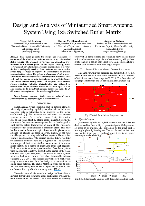 (PDF) Design and Analysis of Miniaturized Smart Antenna System Using ...