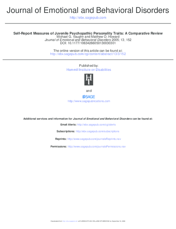 Juvenile psychopathy essay image