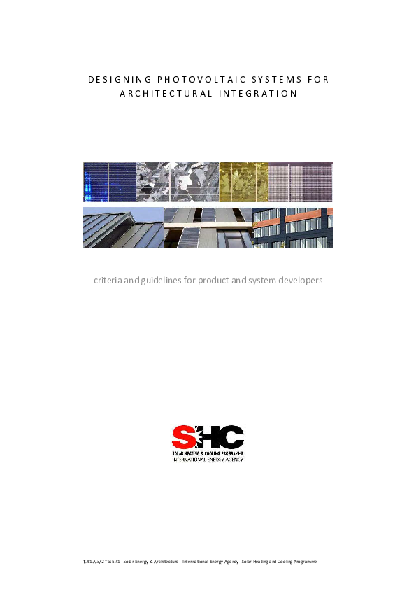 (PDF) Designing Photovoltaic Systems for Architectural Integration