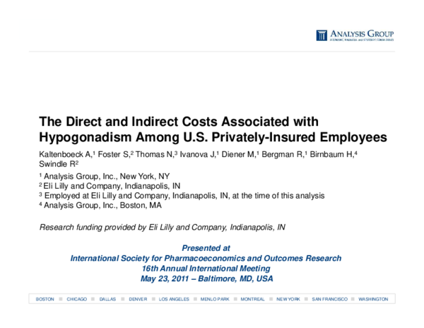 (PDF) The Direct and Indirect Costs among U.S. Privately Insured ...