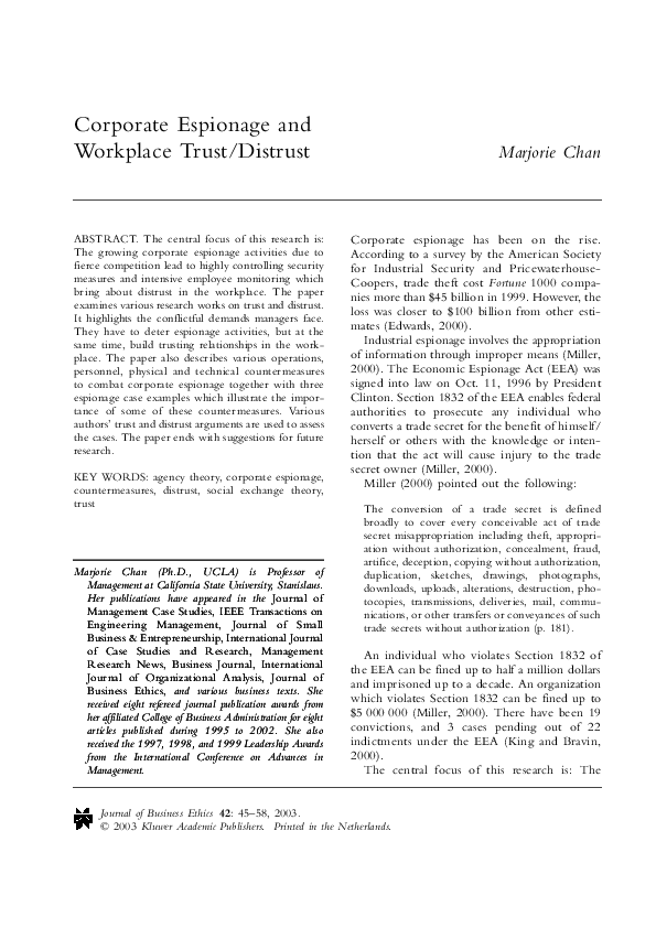 Industrial espionage essays image