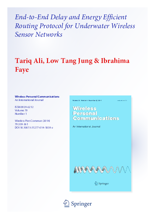 (PDF) End-to-End Delay and Energy Efficient Routing Protocol for ...