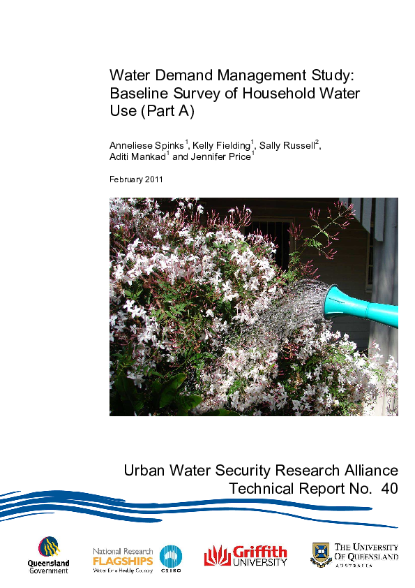 (PDF) Water Demand Management Study: Baseline Survey of Household Water ...