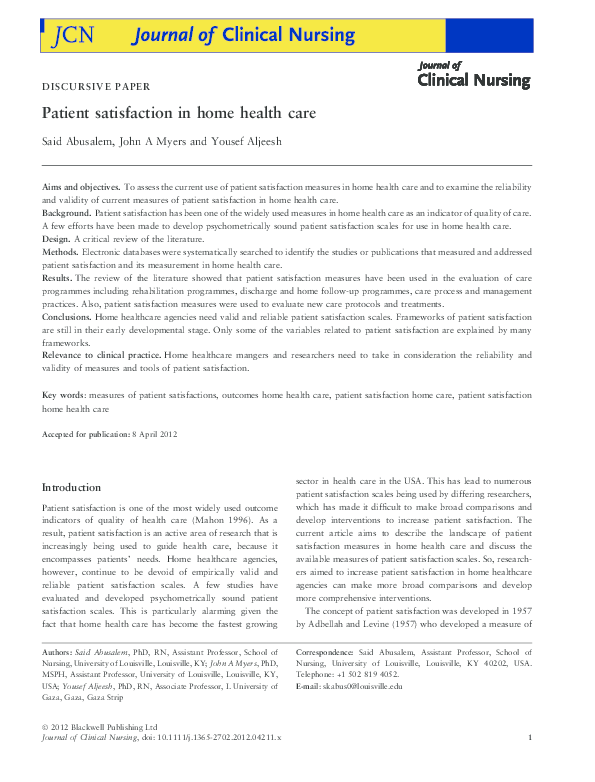 Home Health Care Pdf