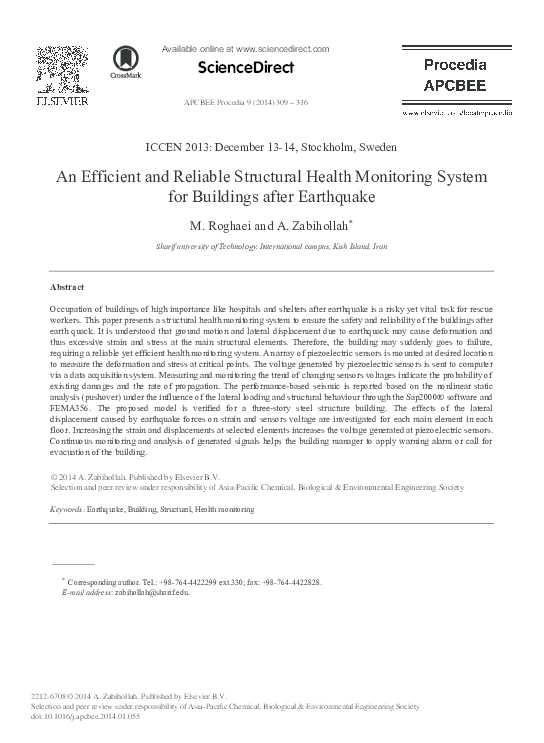 (PDF) An Efficient and Reliable Structural Health Monitoring System for ...