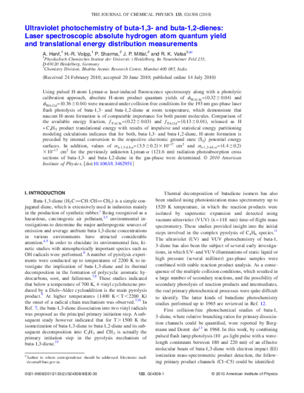 (PDF) Ultraviolet photochemistry of buta-1,3- and buta-1,2-dienes ...
