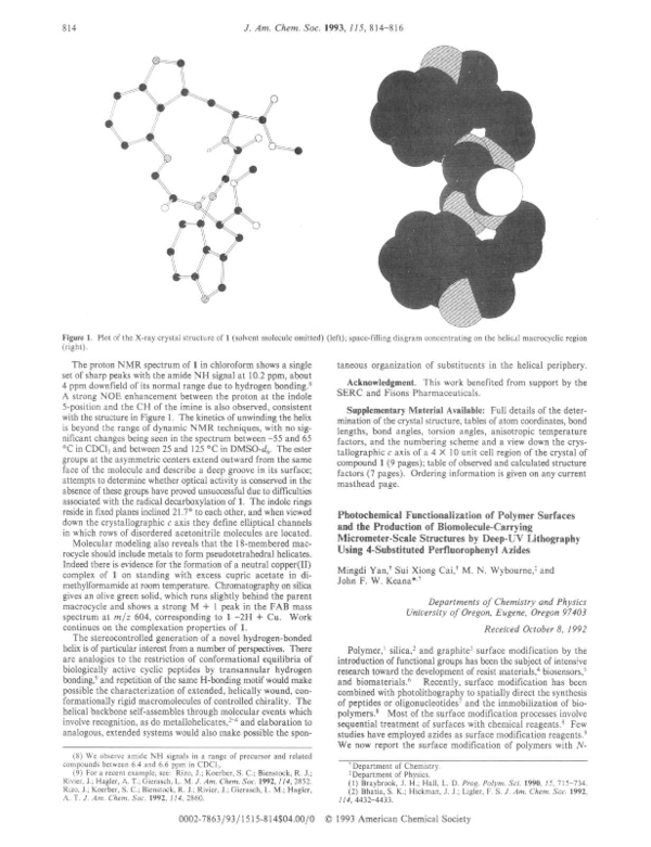 (PDF) Photochemical functionalization of polymer surfaces and the ...