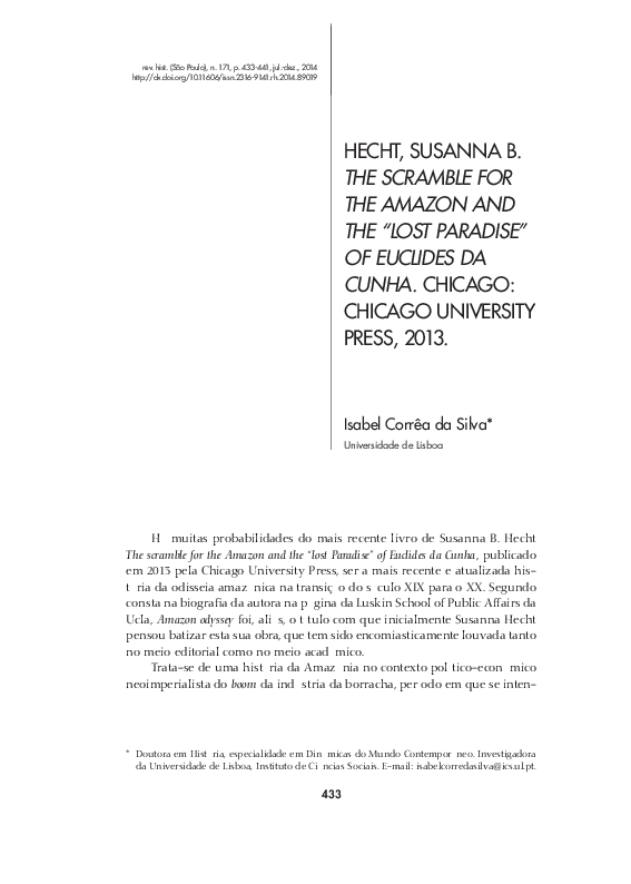 (PDF) Review_Susan Hecht_The Scramble for the Amazon and the 