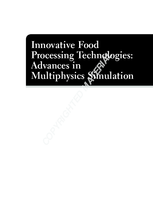 (PDF) Innovative Food Processing Technologies: Advances in Multiphysics ...