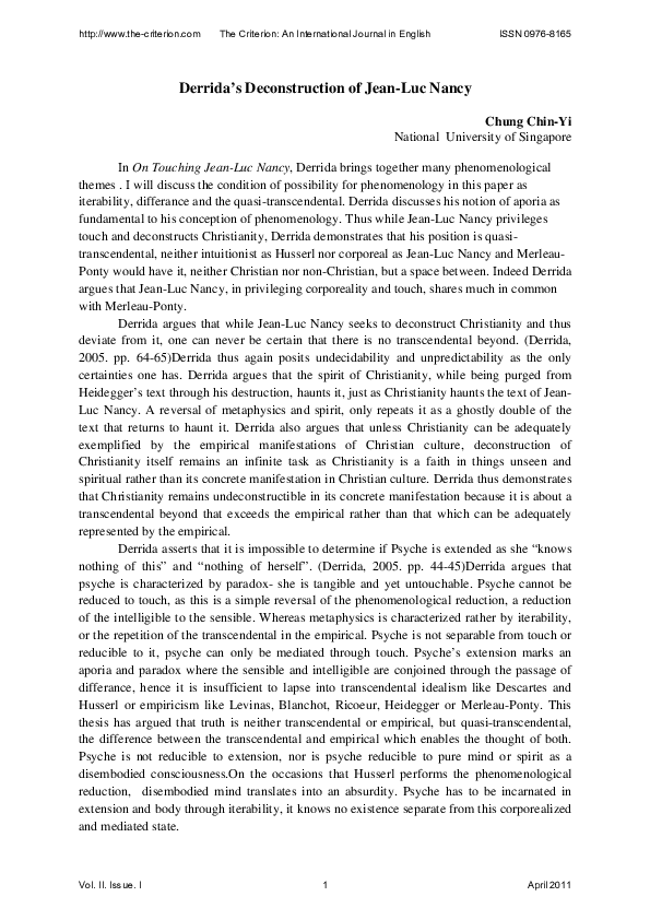 Derrida deconstruction summary image