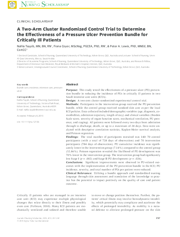 (PDF) A Two-Arm Cluster Randomized Control Trial to Determine the ...