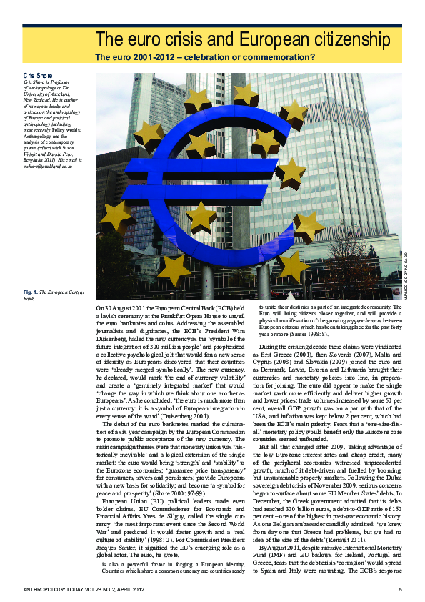 (PDF) The Euro Crisis and EU Citizenship