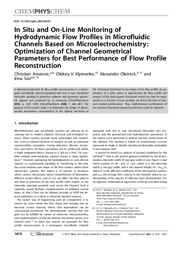 (PDF) In situ and Online Monitoring of Hydrodynamic Flow Profiles in ...