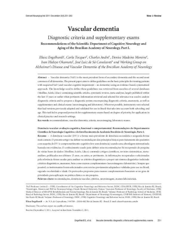(PDF) Treatment of vascular dementia of the Scientific